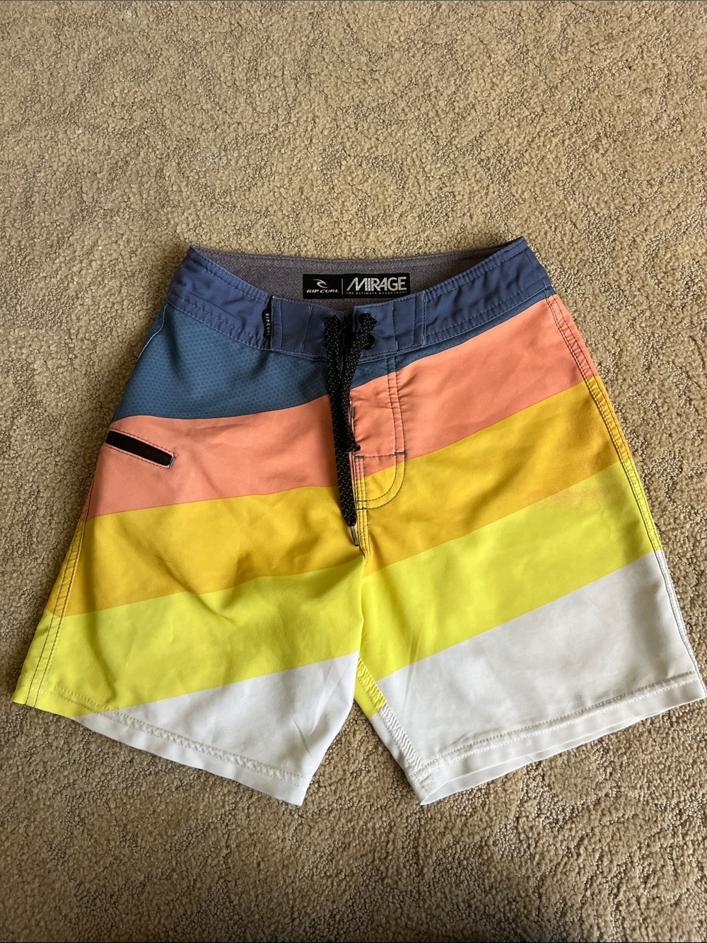 Rip Curl Mirage Blue, Coral, Yellow & White Boy’s Swim Shorts